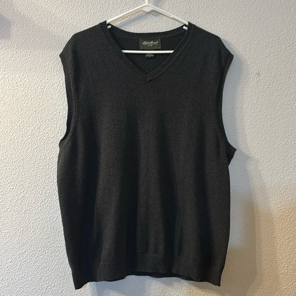 Eddie Bauer Other - Eddie Bauer dark gray vneck sweater vest size large